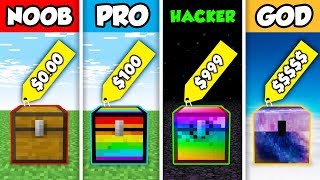 NOOB vs PRO vs HACKER vs GOD : RAINBOW CHEST CHALLENGE in Minecraft! (Animation)