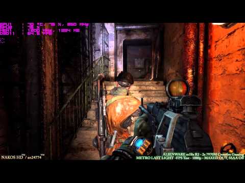 ALIENWARE m18x r2 -2x7970m Crossfire: METRO LAST LIGHT FPS test