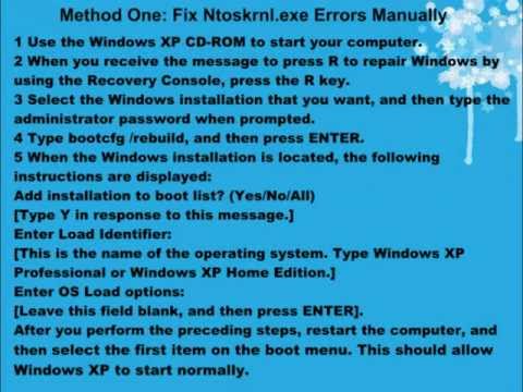 how to repair ntoskrnl.exe