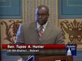 Hunter talks about the smokefree workplace legislation passed by the senate