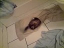 mon furet sortant de la douche