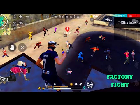FREE FIRE FACTORY ROOF FIST FIGHT - FF KING OF FACTORY CLASH SQUAD ONE TAP M500 - GARENA FREE FIRE