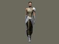 femalwalk with cloth