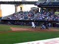 st louis cardinals 2008 #1 pick brett wallace hits a 3 run homerun into the tiki bar in right field at modern woodman park in davenport iowa versus the peoria chiefs.