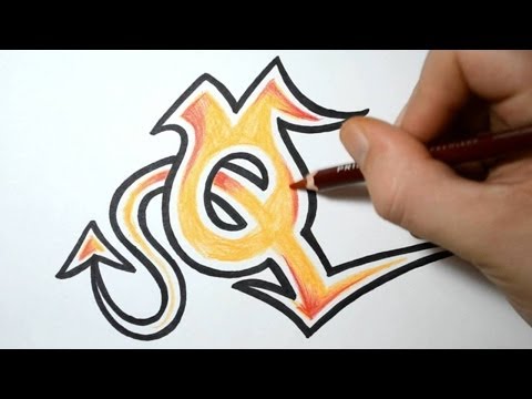 how to draw graffiti letters q