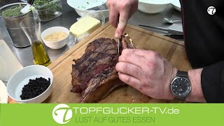 Tomahawk Steak | Blauschimmel-Käsebutter | Orangespargel | Rosmarin-Kartoffeln | Topfgucker-TV