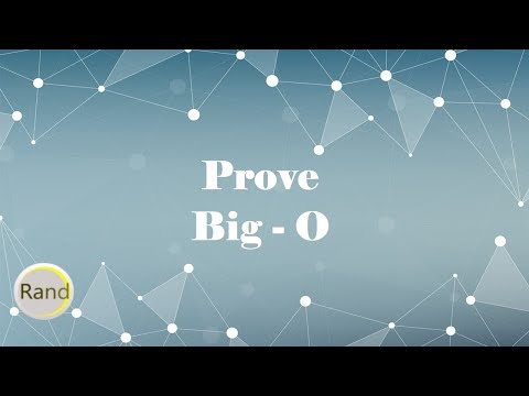 how to prove big o notation