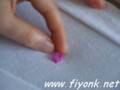 ribbon rosebud, chain stitch: kurdele nakışı gonca