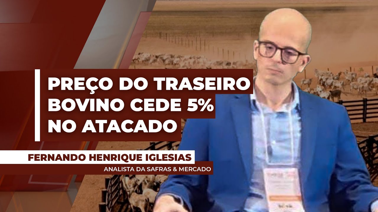Preço do traseiro bovino no atacado cedeu 5% nesta semana