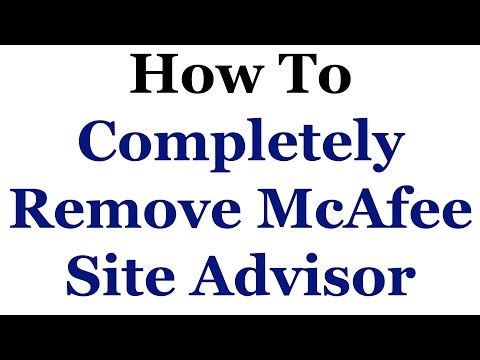 how to get rid of mcafee siteadvisor