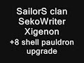 +8 shell pauldron upgrade xigonon SekoWriter