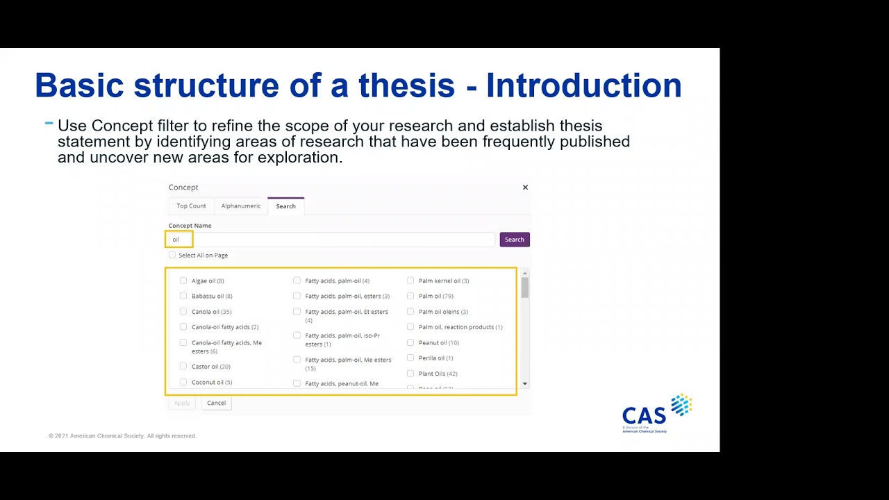 SciFinder-n : How It Helps with Thesis Writing