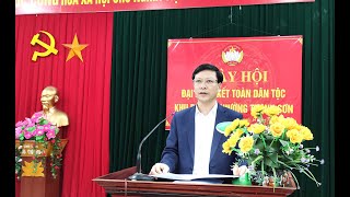 Đồng chí Đỗ Trường Sơn, UVBTV Thành uỷ, Phó Chủ tịch HĐND thành phố dự chúc mừng ngày hội đại đoàn kết toàn dân tại khu 5, Thanh Sơn