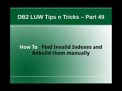 how to check if index is rebuild