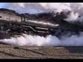 Up3985 12Feb04-North Platte Neb (Pulling off siding)Steamy