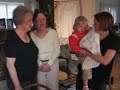 jan pat and vickie: singing at jan's house on patriots day in april 2008