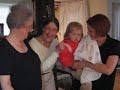 jan pat and vickie: singing at jan's house on patriots day in april 2008
