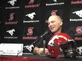 calgary stampeders head coach tom higgins, a day before the labour day clash against edmonton eskimos. stamps insider video by michael petrie.