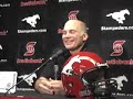 calgary stampeders head coach tom higgins, a day before the labour day clash against edmonton eskimos. stamps insider video by michael petrie.