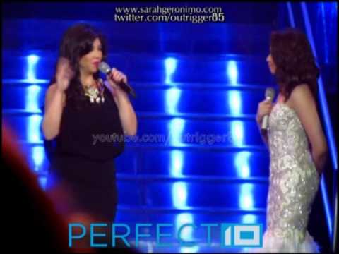 sarah - Regine Velasquez shares to the audience how she already knew that Sarah Geronimo will be the winner of Star For A Night Perfect 10 (Repeat) MOA Arena 30 Nove...