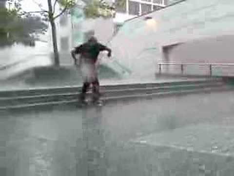 Skating in the rain