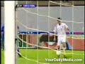 gary neville's own goal but paul robbie's mistake. but apparently the ball bobbled! i added some comments to make it funny. =]