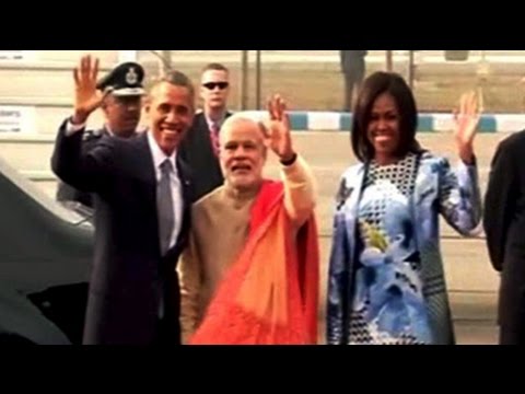 Namaste POTUS. Obama arrives in India for three-day visit