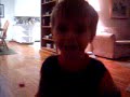 Hunter Lincoln 2 yrs hitting hockey pucks