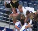 Nat Borchers scores against Viking Nat Borchers scores against Viking
