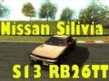 Nissan Silvia S13 RB26DETT Black Revel для GTA San Andreas видео 2