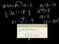 Algebra: Linear Equations 2