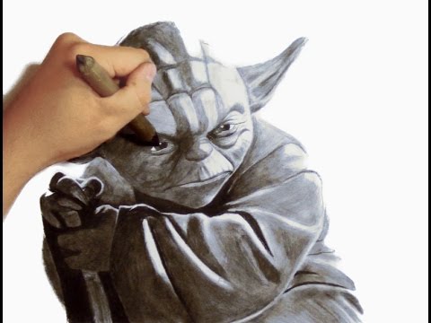 how to draw yoda