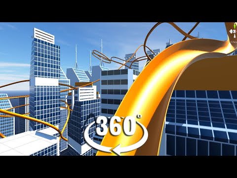 VR 360 Video Mega City Roller Coaster Water Slide for Virtual Reality and Smart Devices - YouTube