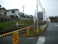 西鉄電車と香椎花園前2号踏切