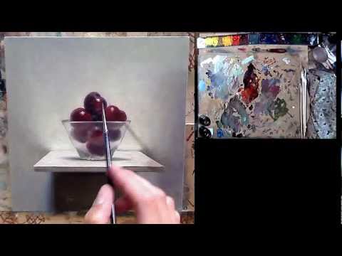 painting cherries - http://oilpaintingdemos.blogspot.com For full tutorial video ! ! ! Go to http://www.postcardfromholland.com to subscribe to new paintings A still life with c...