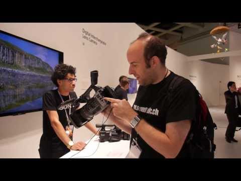 Sony AX1 4K Camorder, records 4K 24p/25p/30p/50p/60p on XQD memory cards at 60/100/1