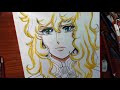 Drawing Lady Oscar - traditional Anime art