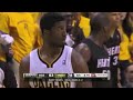 Mario Chalmers takes a dive on a Roy Hibbert screen.