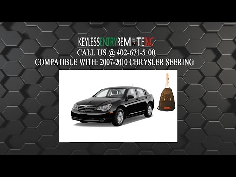 How To Replace Chrysler Sebring Key Fob Battery 2007 2008 2009 2010