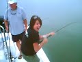 Marguerite shows How2 catch a 11lb Striper