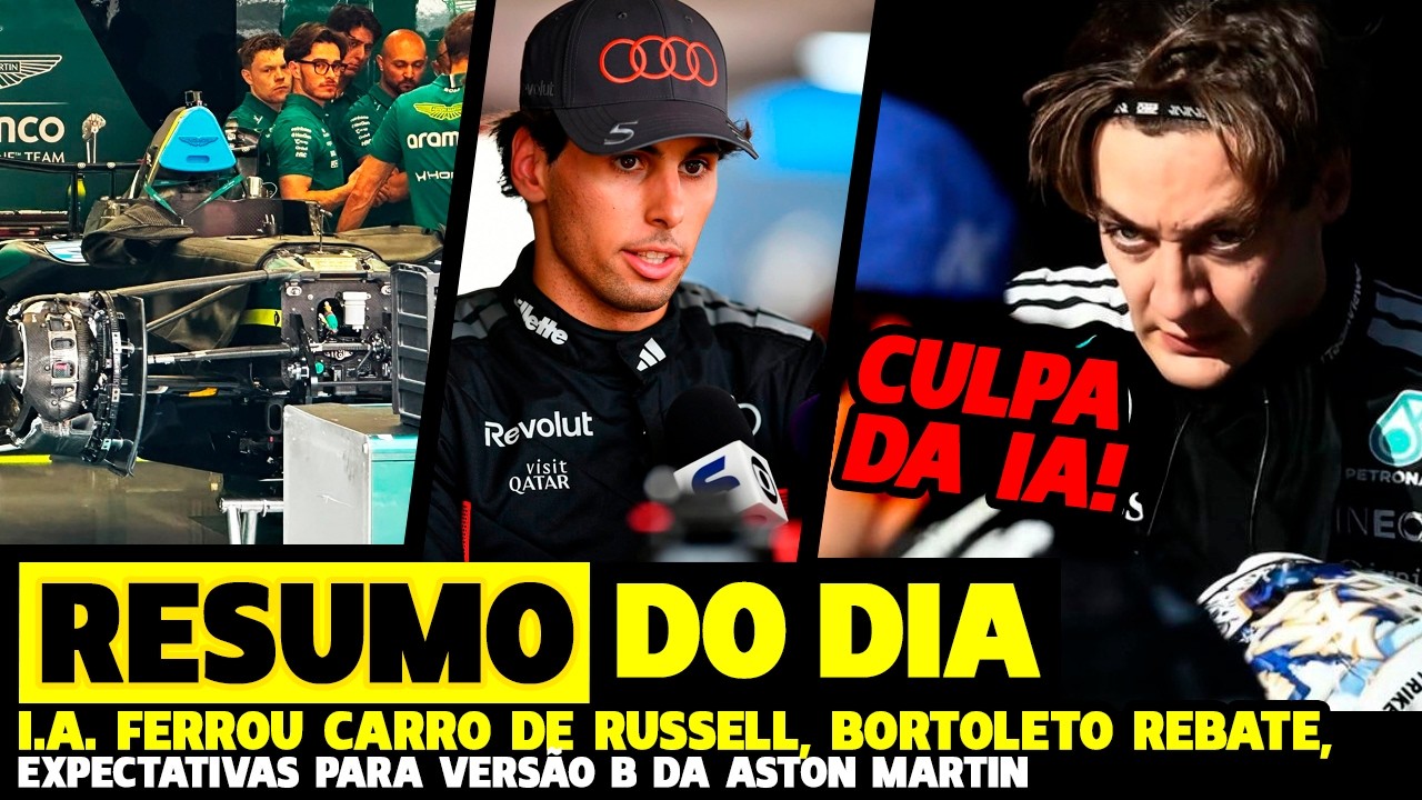 🚨I.A. FERROU CARRO DE RUSSELL, VERSÃO B DA ASTON ANIMA, BORTOLETO REBATE E MAIS SOBRE V8 | FÓRMULA 1