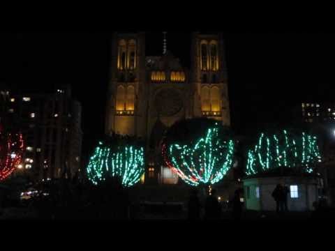 kevinsyoza - Tree Lighting Ceremony at Huntington Park and Grace Cathedral carillon bell music in the Nob Hill neighborhood of San Francisco. tree,lighting,ceremony,light...