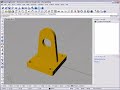 Editing a mounting bracket in 3D parametrically with RhinoDirect 0.1