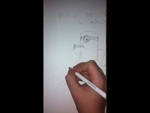 how to draw a purple minion