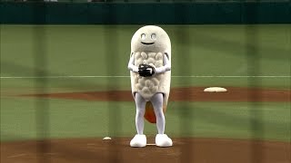 プロ野球パ北海道北斗市公式キャラずーしーほっきーが始球 再生