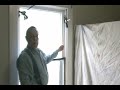 This video shows how to repair sash cords and weights with a single hung window.