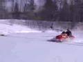Snowmobile Pond Jumping Wipeout