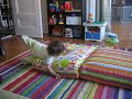 Izzy and the cushions
