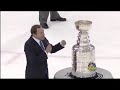 the red wings raise the cup in celebration!