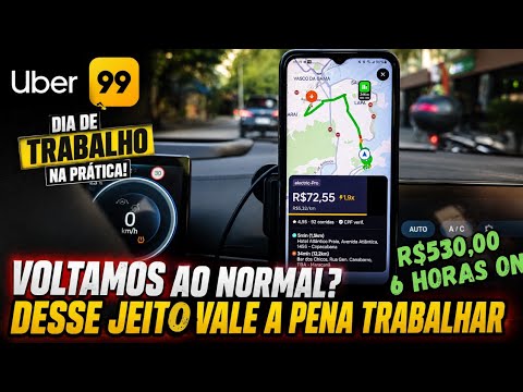AGORA SIM! Rodei 6 horas com a Uber e 99Pop pra fazer R$530,00.